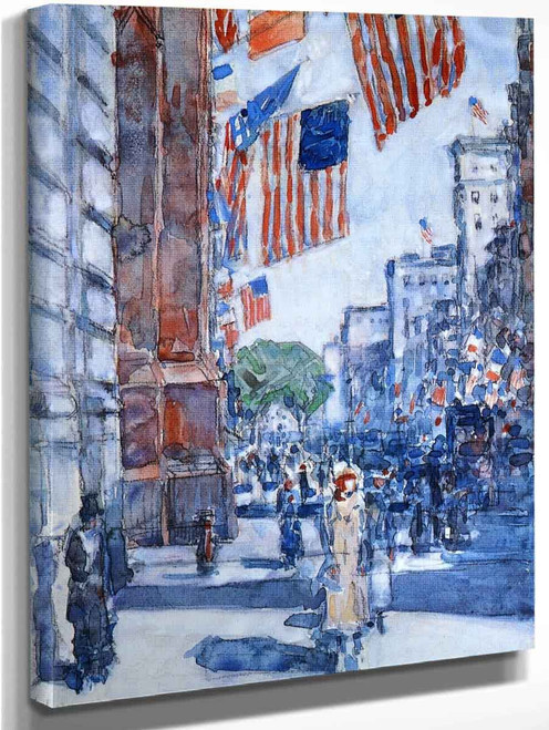 Flags, Fifth Avenue By Frederick Childe Hassam
