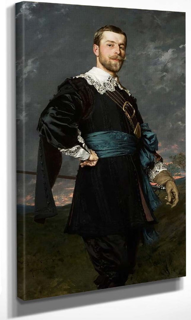 Portrait Of Stanisław Czachórski In A Masquerade Outfit A La Van Dyck By Władysław Czachorski
