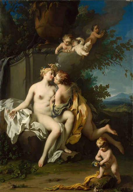 Flora And Zephyr 1 By Jacopo Amigoni By Jacopo Amigoni