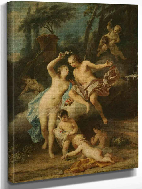 Flora And Zephyr By Jacopo Amigoni By Jacopo Amigoni