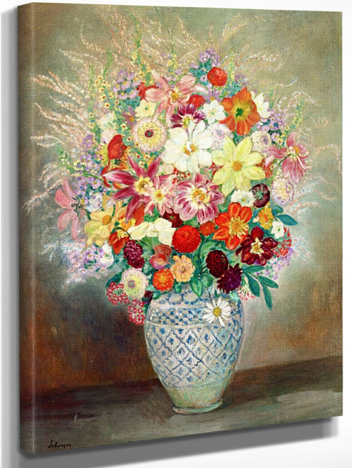 Floral Composition With Dahlias By Henri Lebasque By Henri Lebasque