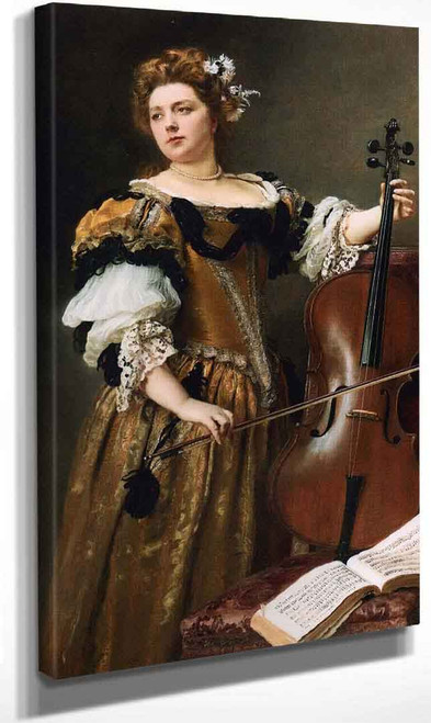 The Cello Player By Gustave Jean Jacquet