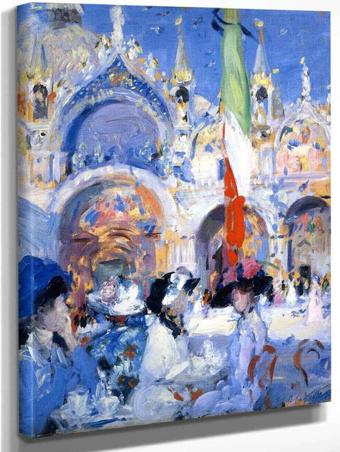 Florian's Cafe, Venice By Francis Campbell Bolleau Cadell Art Reproduction