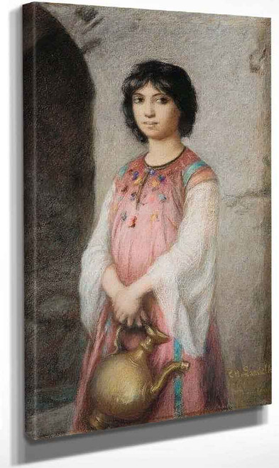 Young Girl With Water Jug (Jeune Fille A Laiguiere) By Charles Zacherie Landelle