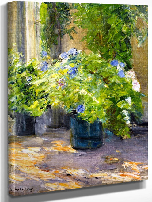 Flower Pots In Front Of The House By Max Liebermann By Max Liebermann