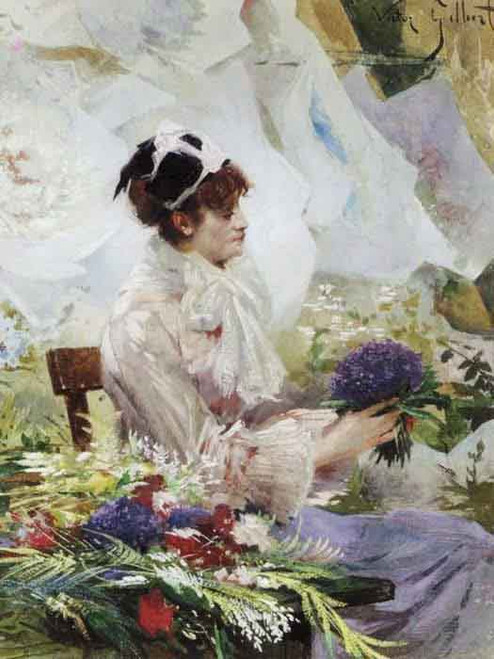 Flower Seller By Victor Gabriel Gilbert By Victor Gabriel Gilbert
