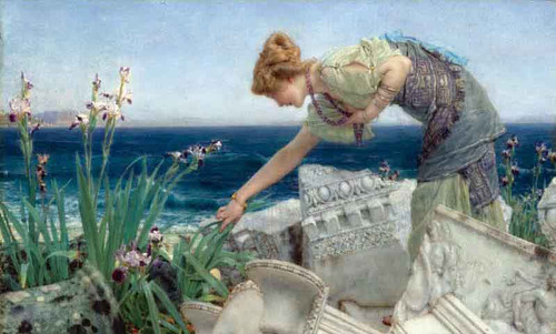 Among The Ruins by Sir Lawrence Alma Tadema Art Reproduction from