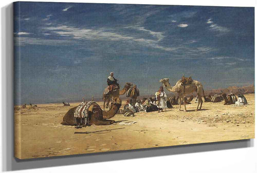At Rest In Arabia Petraea (Rast In Der Araba) by Eugen Felix Prosper Bracht