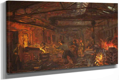 Burmeister And Wain Iron Foundry by Peder Severin Kroyer