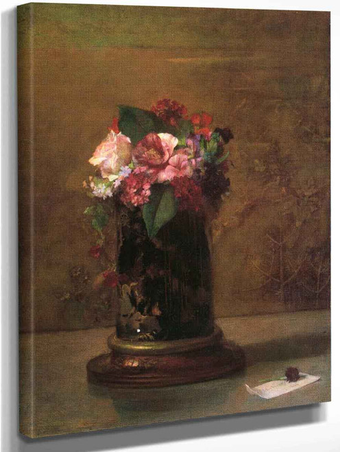 Flowers In A Japanese Vase By John La Farge By John La Farge