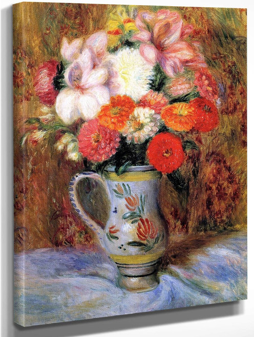 Flowers In A Quimper Pitcher By William James Glackens  By William James Glackens