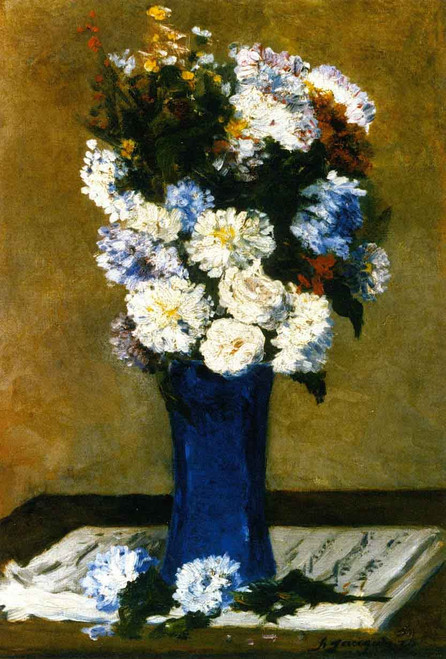 Flowers In A Vase With A Musical Score By Paul Gauguin