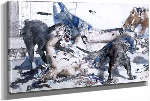 Jezabel Devoured By Dogs by Leon Francois Comerre