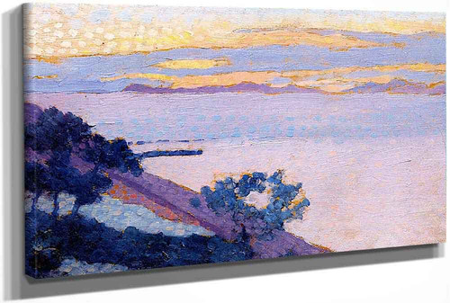 Landscape With Sunset 1 by Henri Edmond Cross