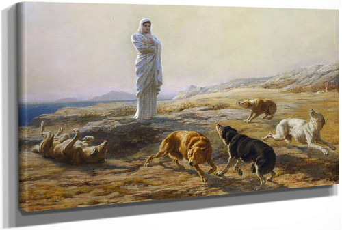 Pallas Athena And The Herdsman’s Dogs by Briton Riviere