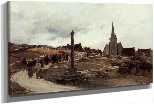 Procession Near Ploumanac Brittany. by Leon Augustin Lhermitte