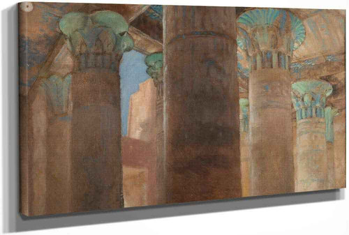 Study Of The Columns In The Temple Of Isis At Philae (Also Known As Study Of Columns At Philae) by Sir Lawrence Alma Tadema