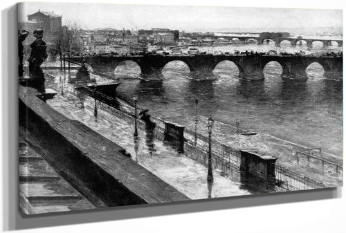 The Augustus Bridge In Dresden (Also Known As Die Augustbrücke In Dresden) by Gotthardt Kuehl