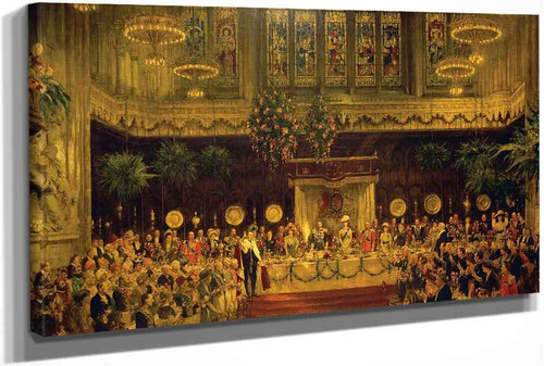 The Coronation Luncheon To King George V And Queen Mary In The Guildhall London 29 June 1911 by Solomon Joseph Solomon