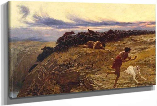 The Miracle Of The Gaderene Swine by Briton Riviere