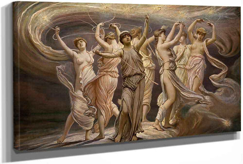 THE PLEIADES 水彩画 1860年代 The Pleiades By Elihu Vedder Print or Oil Painting Reproduction