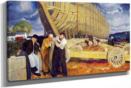 The Rope (Also Known As Builders Of Ships). by George Wesley Bellows