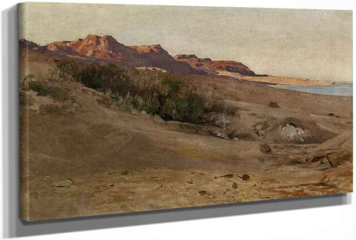 Um Baghek At The Dead Sea (Um Baghek Am Toten Meer) by Eugen Felix Prosper Bracht