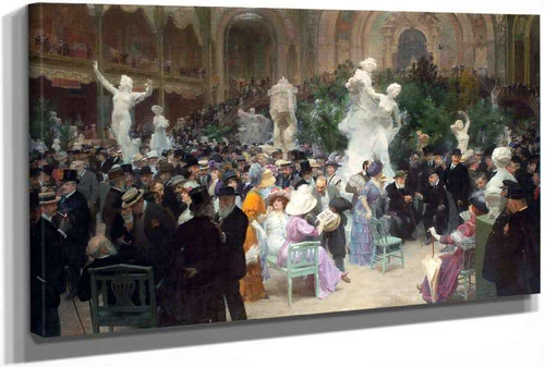 Un Vendredi Au Salon Des Artistes Francais by Georges Jules Victor Clairin