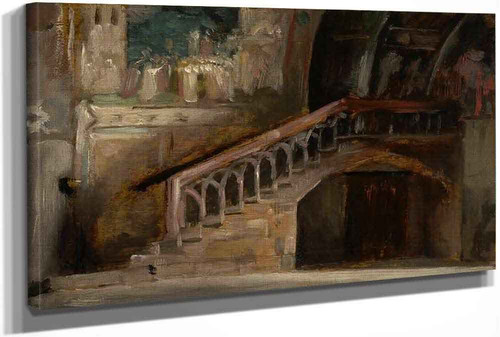 View In The Lower Church Of San Francesco Assisi by Charles Auguste Emile Durand