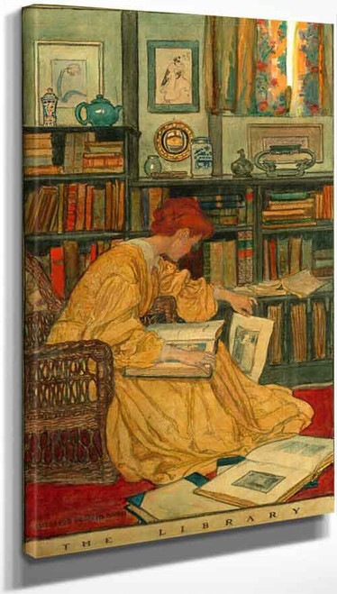 The Library by Elizabeth Shippen Green