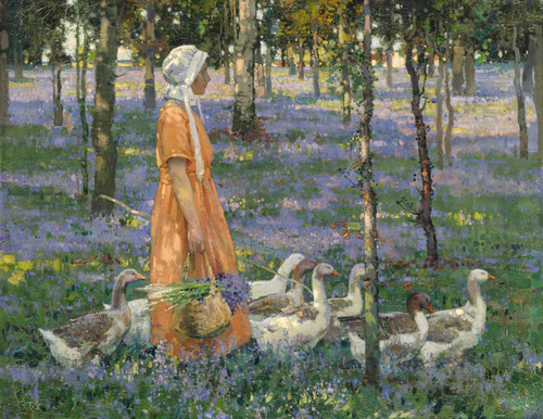 Stanley Royle, British, 1888-1961
Title: The Goose Girl
Date: c.1921
Medium: Oil on canvas
Original dimensions: 72 x 91 cm
