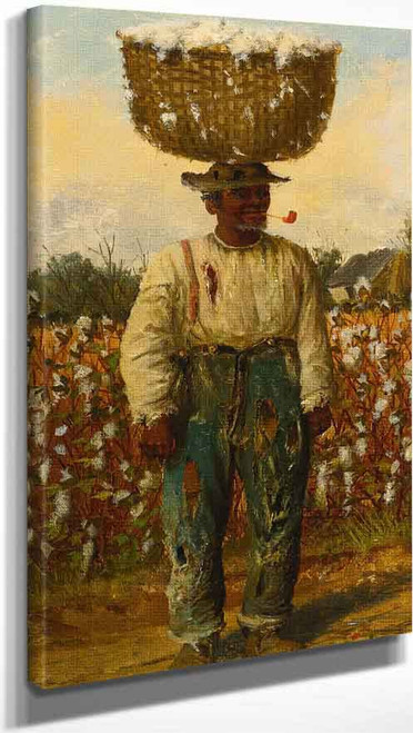 A Walk In The Cotton And Man With Basket A Pair Of Paintings by William Aiken Walker
