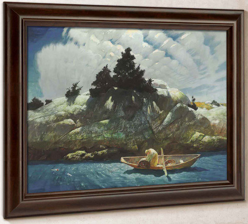 Black Spruce Ledge Lobstering Offblack Spruce Ledge by Nc Wyeth
