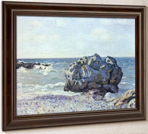 Bucht Von Langland Mit Felsen by Alfred Sisley