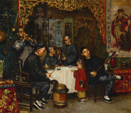 Chinese Musicians by Theodore Wores