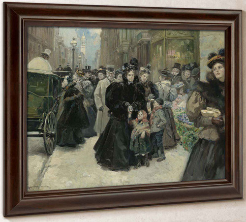 Christmas On Fifth Avenue by Alice Barber Stephens