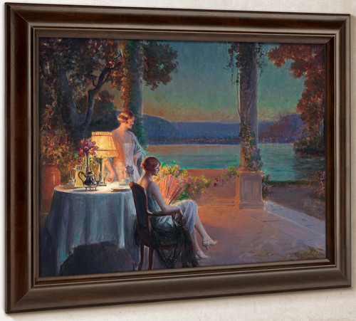 Elegantes Sur La Terrasse by Enjolras Delphin