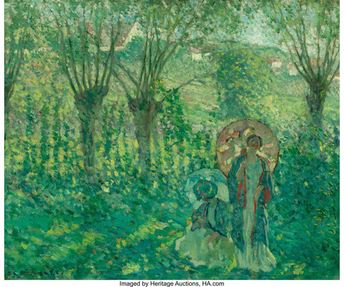 En Promenade 1908 by Frederick Carl Frieseke