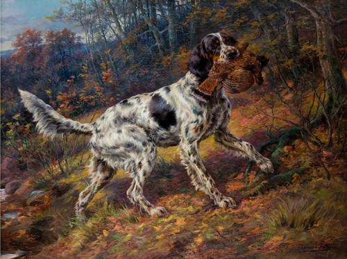 English Setter With Grouse by Edmund Henry Osthaus