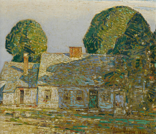 Evening Shadows The Old Farmhouse Easthampton Li by Childe Hassam