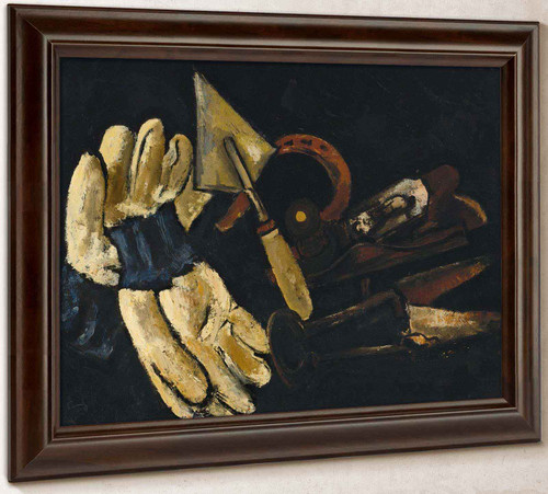 Gardeners Gloves And Field Implements by Marsden Hartley