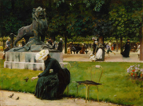 In The Luxembourg (Garden) by Charles Courtney Curran