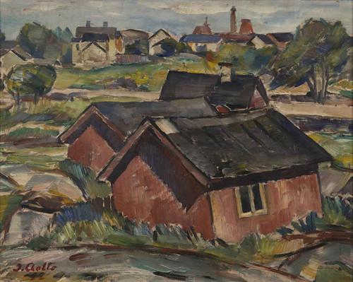 Landscape With Houses by Ilmari Aalto