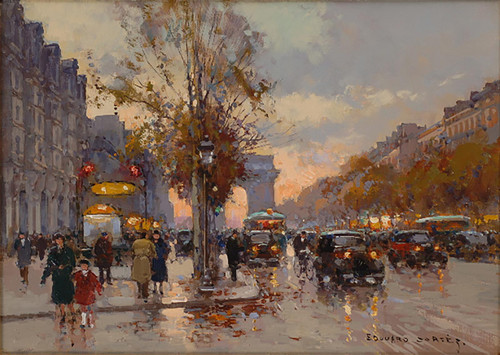 Metro George V Champs Elysees by Edouard Leon Cortes