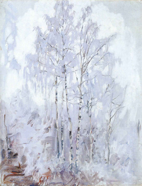 Frosty Birch Trees By Akseli Gallen Kallela