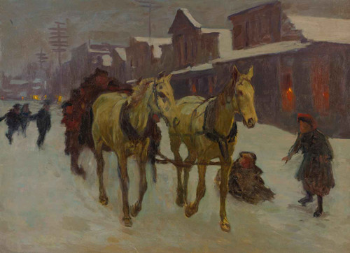 Passing Through Town On A Cold Winters Night by Richard Lorenz