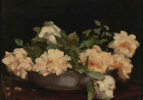 Peonies In A Bowl by Irving Ramsey Wiles