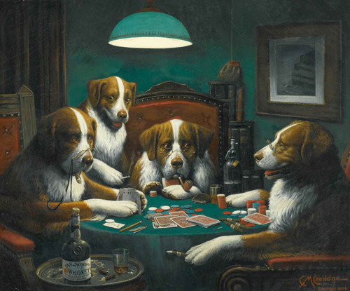 Poker Game by Cassius Coolidge