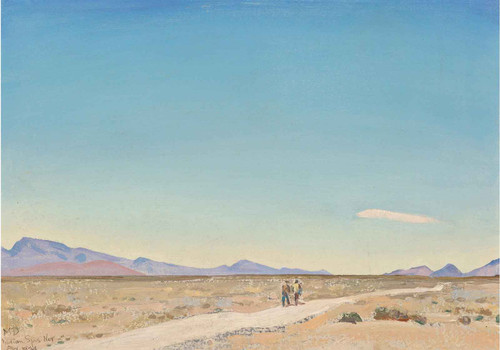 Road To Nowhere Indian Springs Nevada 1934 by Maynard Dixon