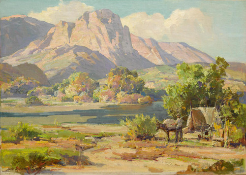Sheep Herders Camp Along The Mojave River by Jack Wilkinson Smith